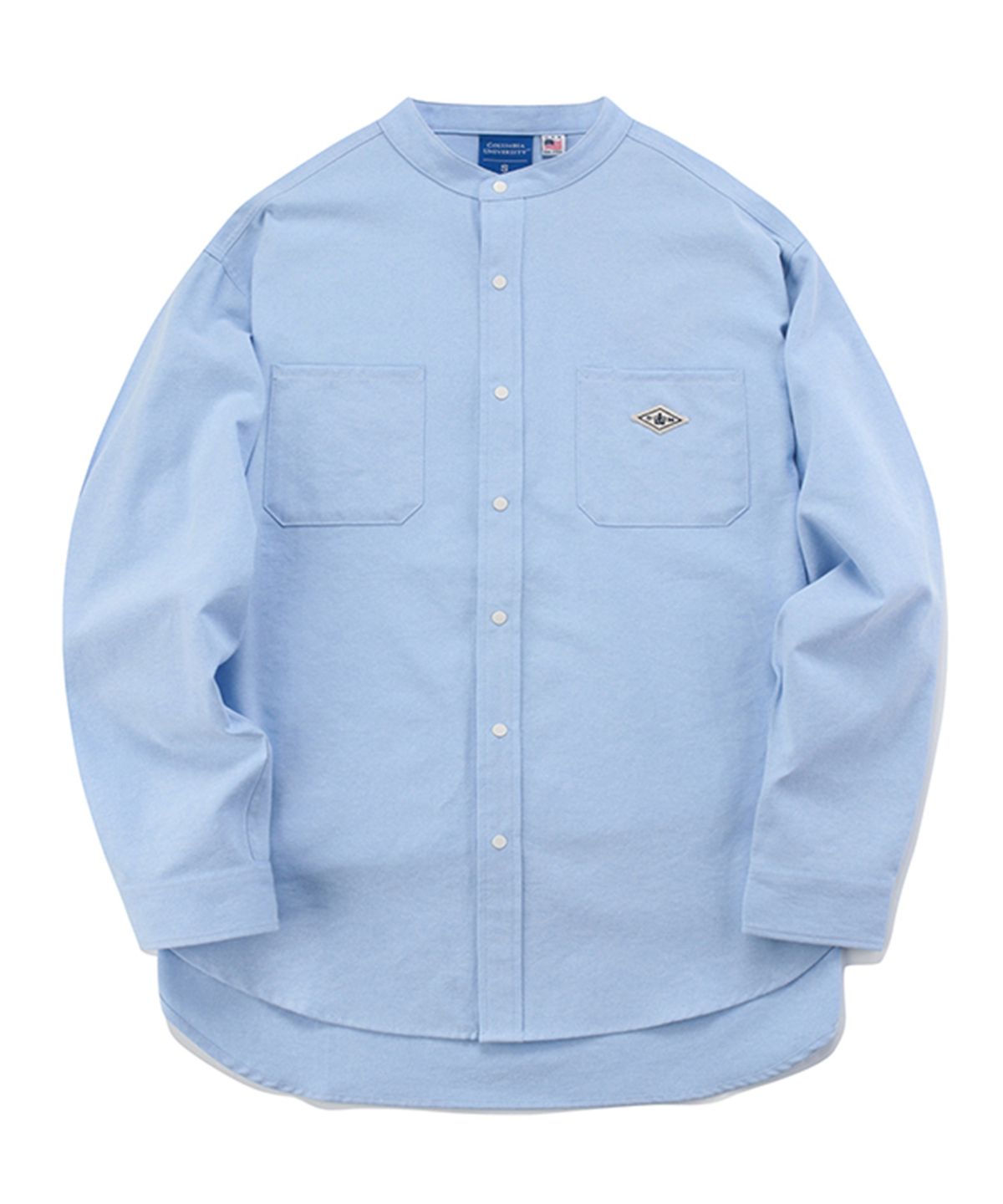 컬럼비아 유니버시티(COLUMBIA UNIVERSITY) 1754 CROWN OVERFIT OXFORD HENLY NECK SHIRTS 블루