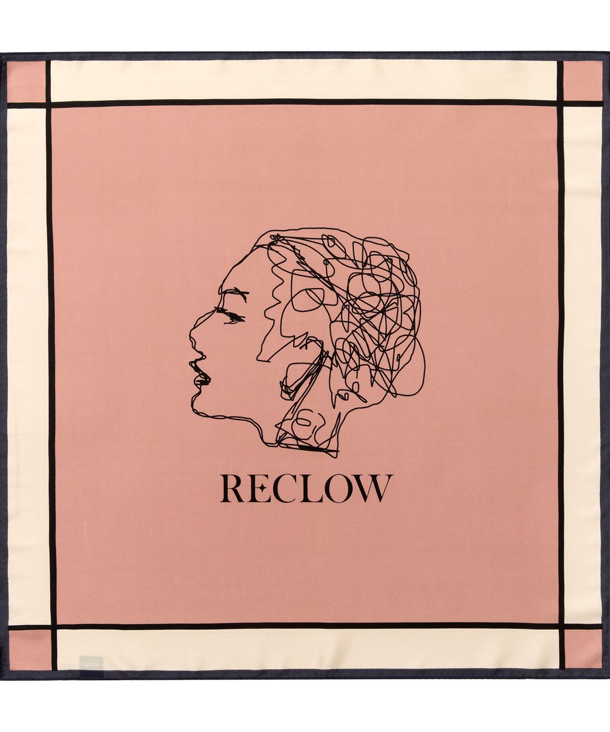 리끌로우(RECLOW) RC 시그니처 드로잉 LOGO 스카프 핑크