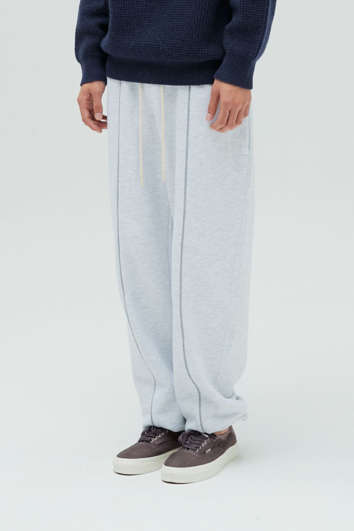 홀리선(HORLISUN) 22FW Marcell Loose Fit Sweatpants Melange Gray