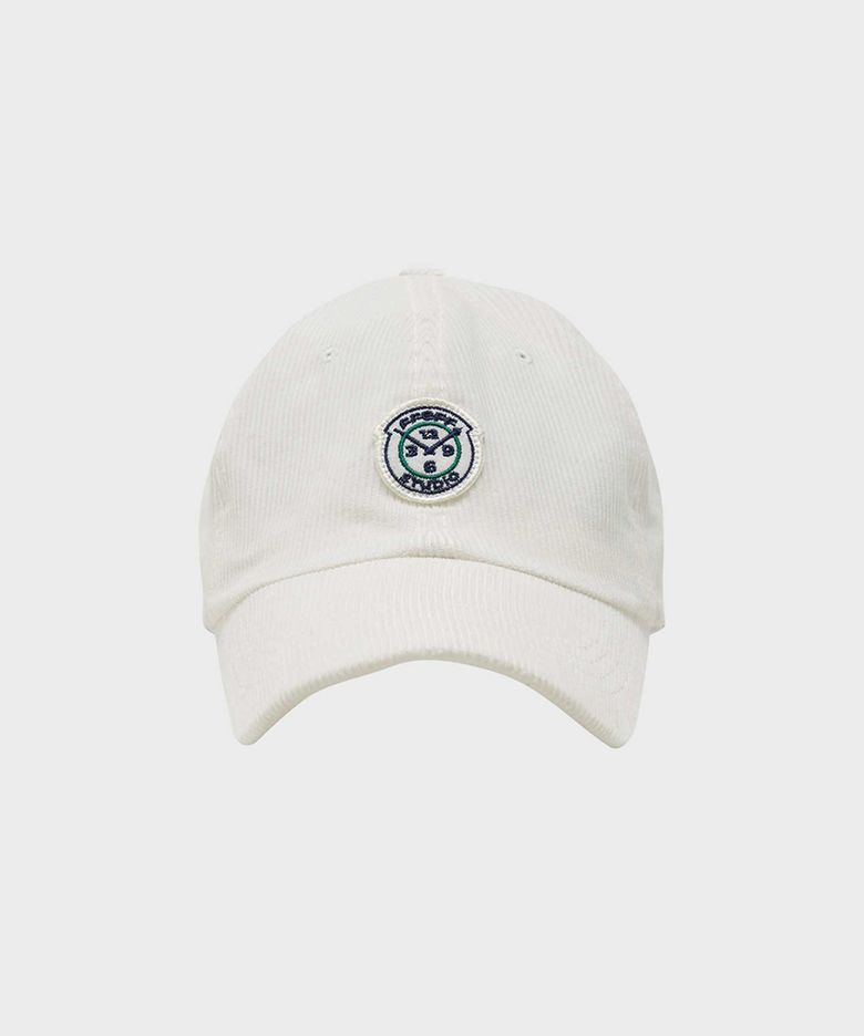 시그니쳐 와펜 코듀로이 볼캡 (아이보리)
