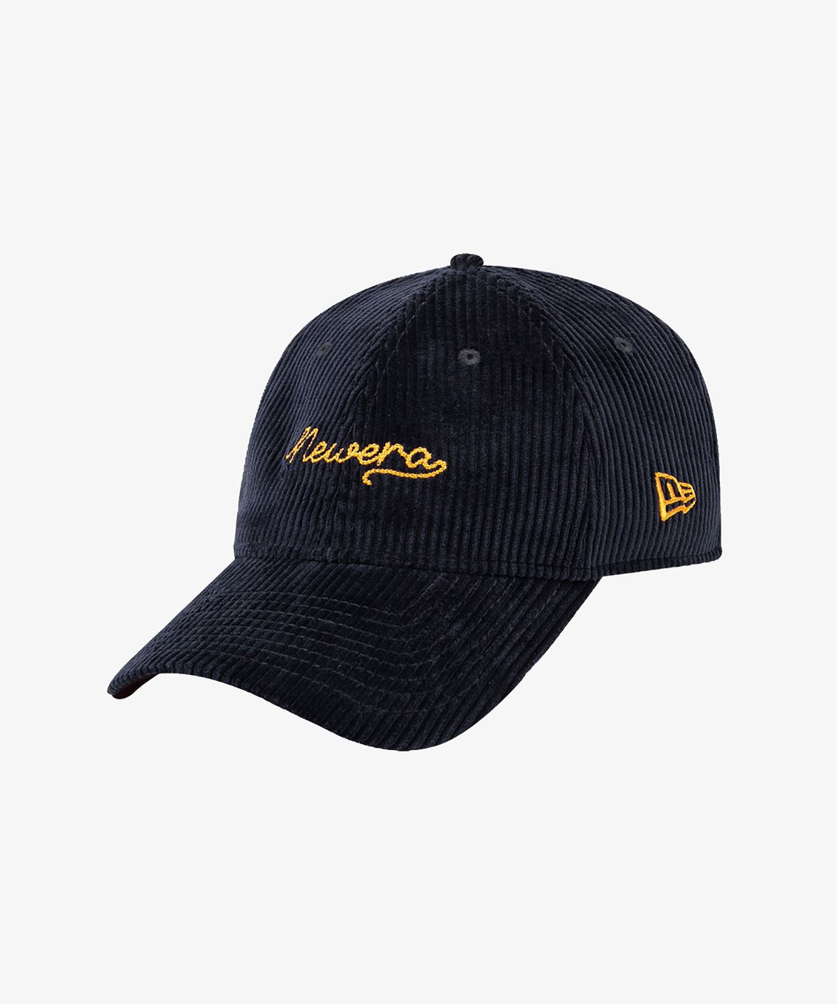 뉴에라(NEW ERA) 코듀로이 체인 스티치 언스트럭쳐 볼캡 네이비