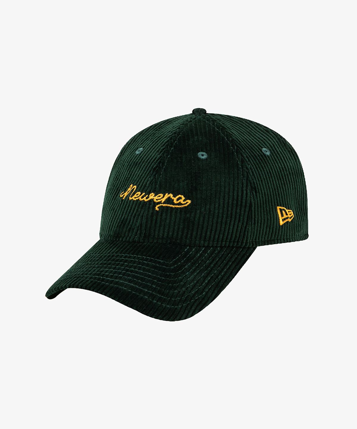 뉴에라(NEW ERA) 코듀로이 체인 스티치 언스트럭쳐 볼캡 다크 그린