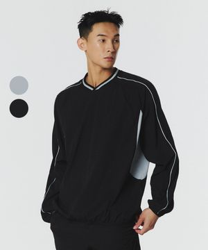 퀵드라이 오버핏 블록 피스테 롱슬리브  (2color)