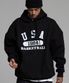 유에스에이 바스켓볼 후드티 블랙
