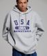 유에스에이 바스켓볼 후드티 그레이 네이비