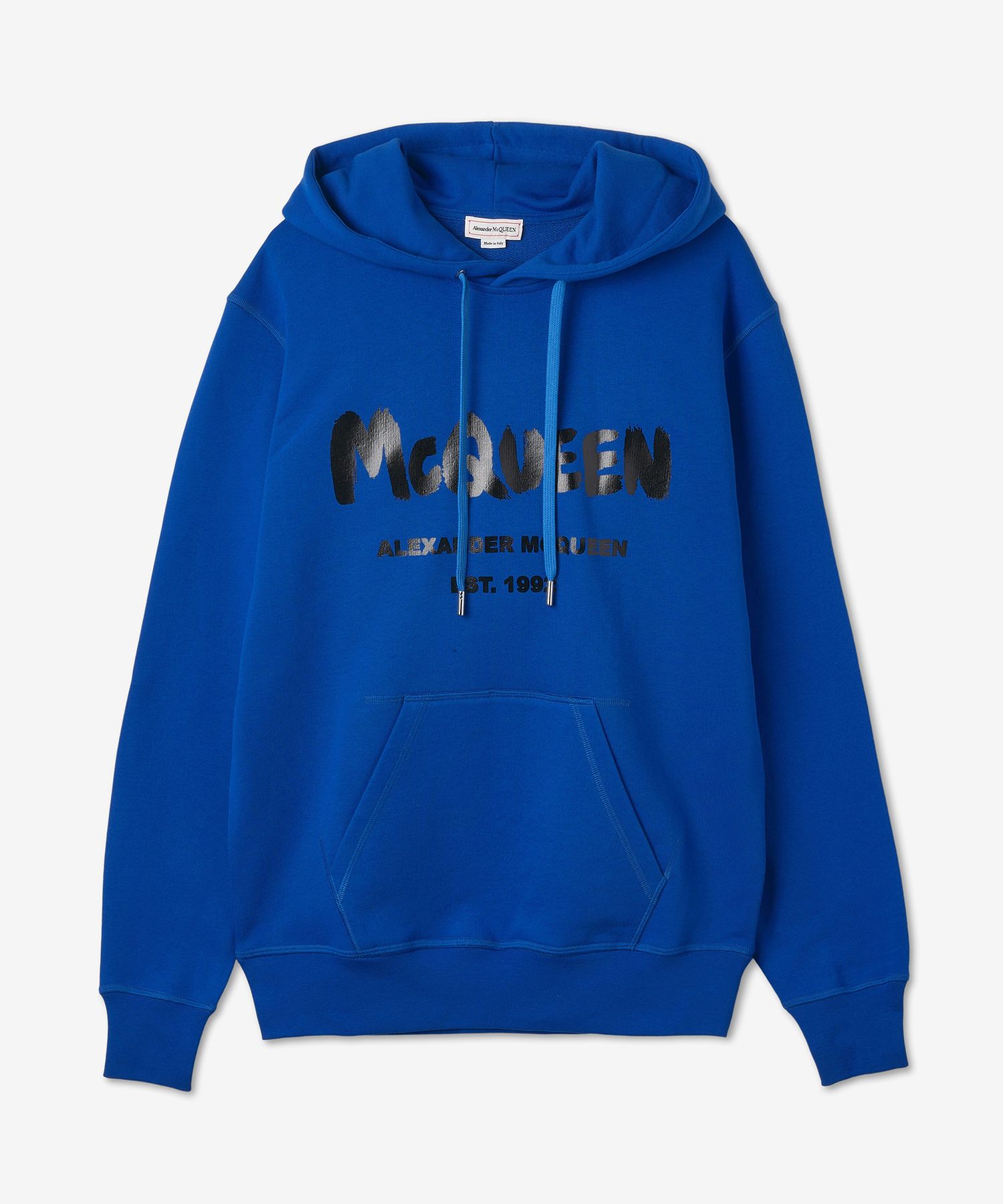 ★Alexander McQUEEN★ロゴ フード Logo hood ブルー 688715QTZ8 Buy Alexander McQueen Graffiti Hoodie 'Sky Blue
