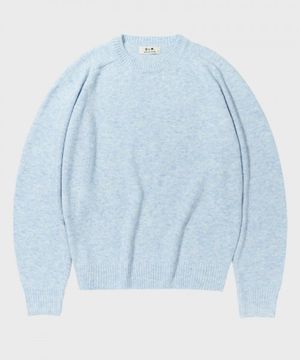오버핏 소프트 레글런 스웨터 니트 스카이블루