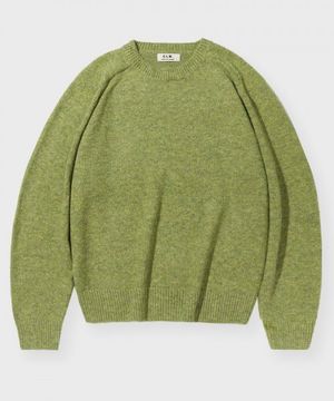 오버핏 소프트 레글런 스웨터 니트 내츄럴그린