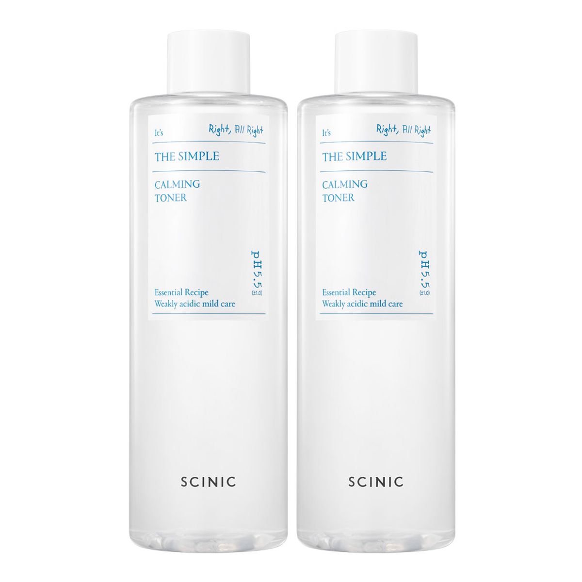 싸이닉(SCINIC) 더 심플 카밍 토너 500ml  대용량 2개