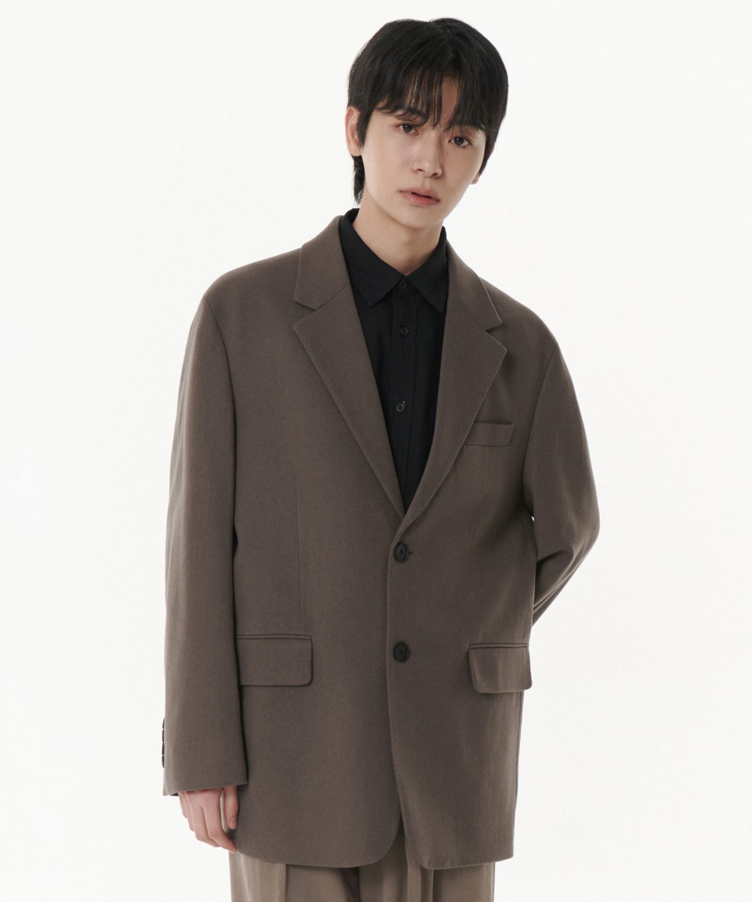 テーラードジャケット MUSINSA STANDARD Wool Flannel Oversized Blazer Medium Gray M MUSINSA | MUSINSA STANDARD WOOL FLANNEL OVERSIZED BLAZER