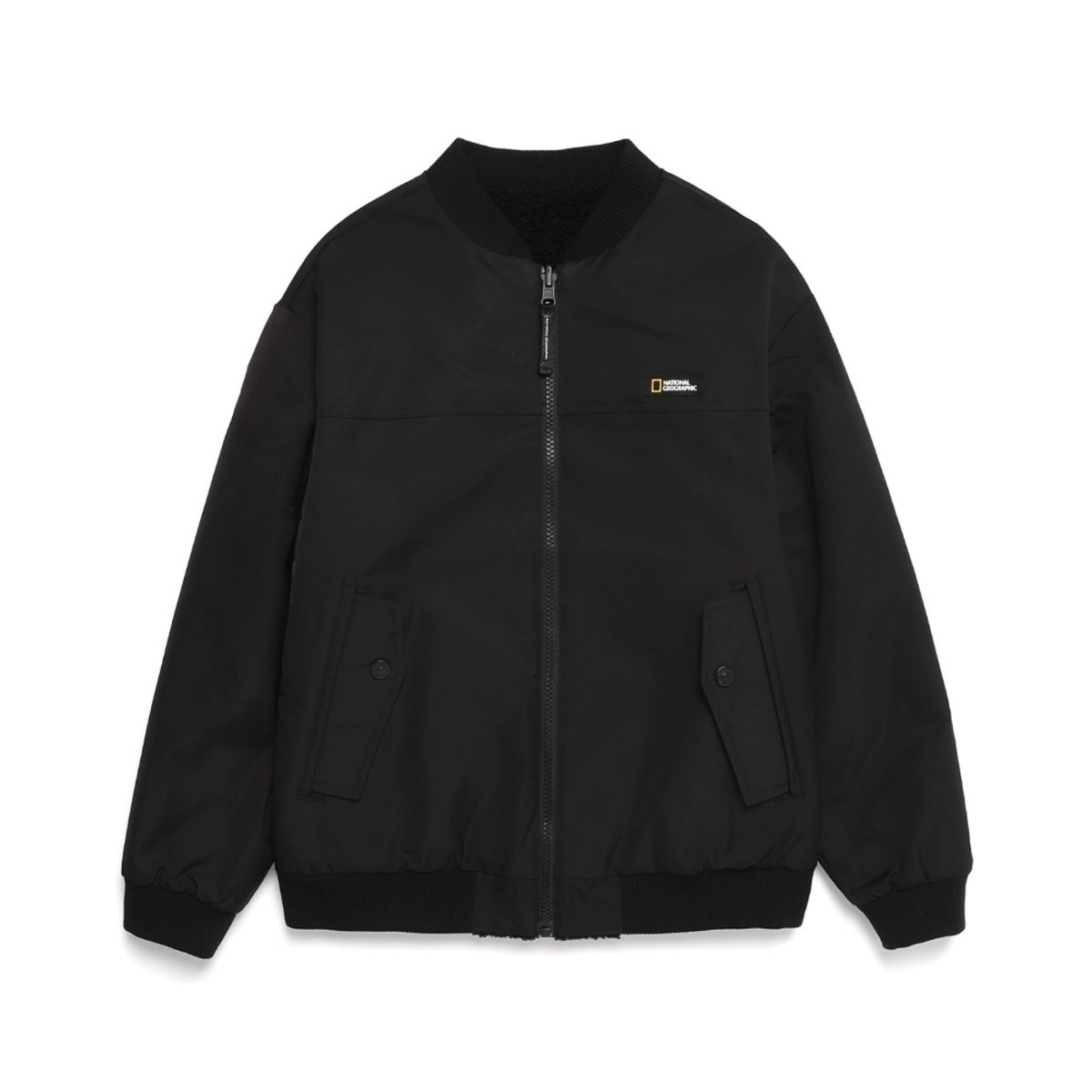 내셔널지오그래픽 키즈(NATIONAL GEOGRAPHIC KIDS) K224UFJ950 항공 리버시블 플리스 풀집업 CARBON BLACK