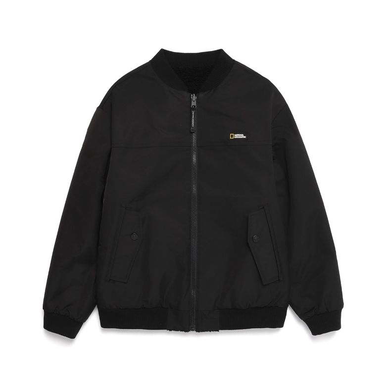 K224UFJ950 항공 리버시블 플리스 풀집업 CARBON BLACK