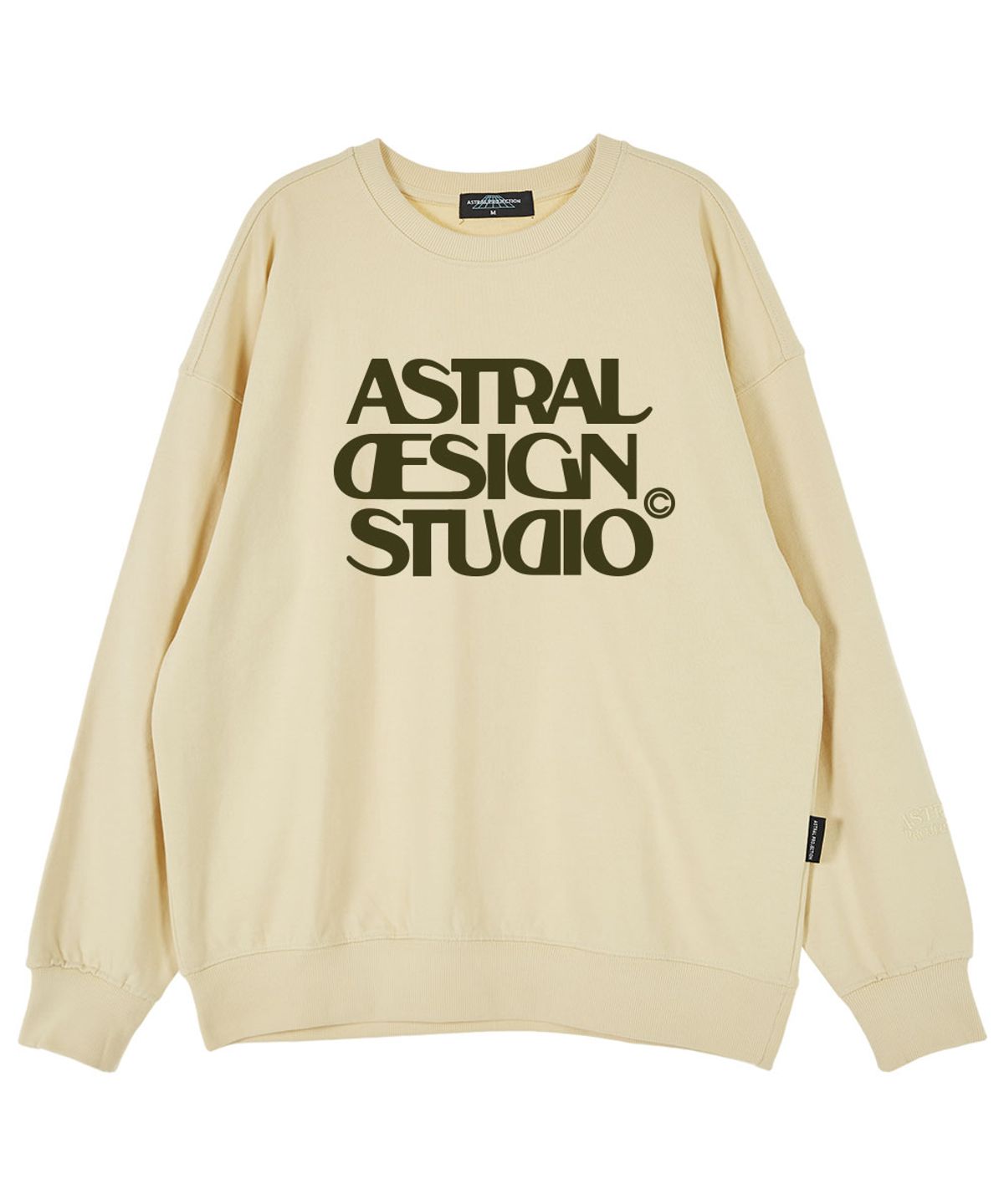 아스트랄 프로젝션(ASTRAL PROJECTION) 아스트랄 디자인 스튜디오 오버핏 드롭숄더 맨투맨_버터
