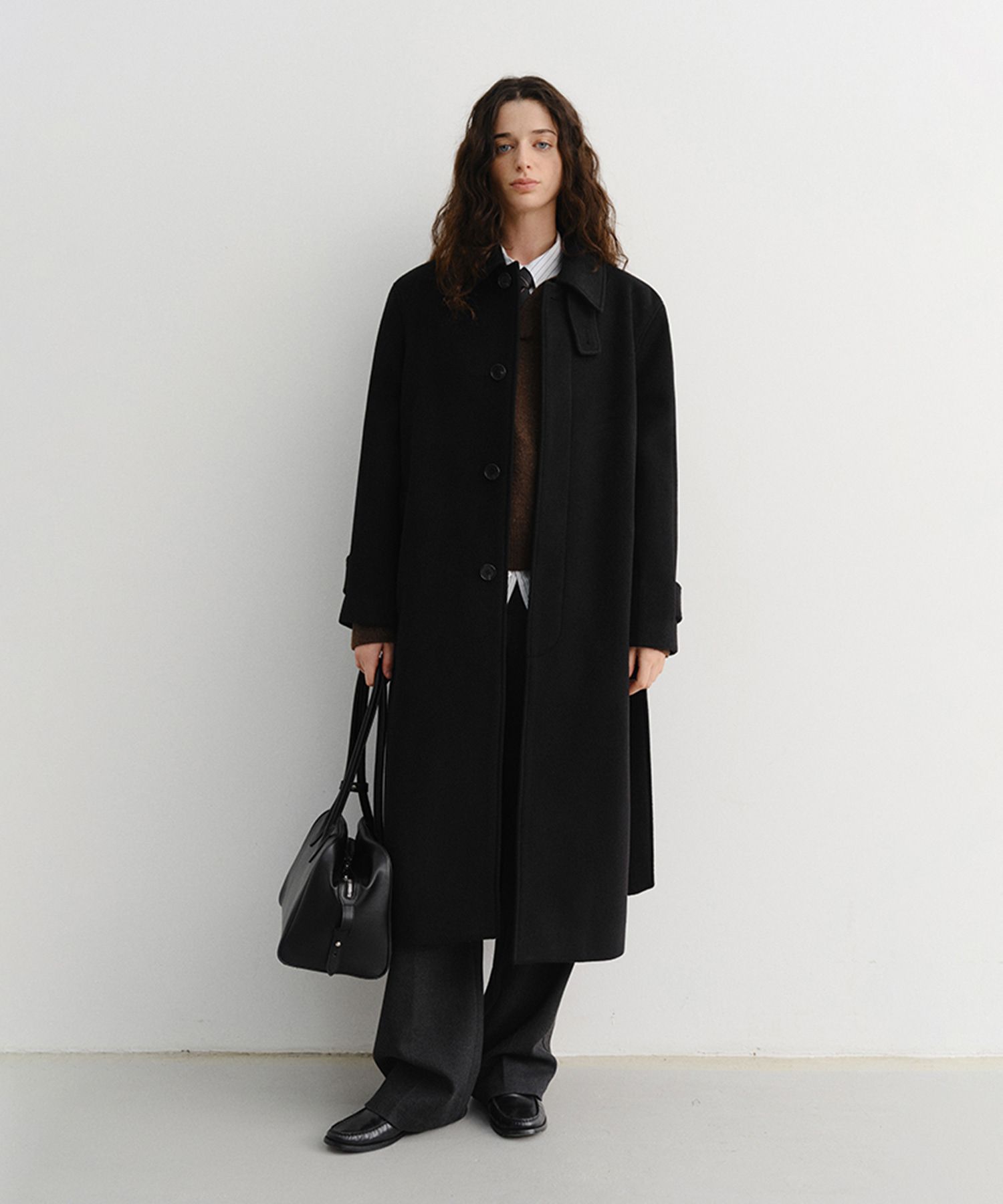 ジャケット・アウター DUNST UNISEX BELTED WOOL MAC COAT BLACK MUSINSA | DUNST FOR WOMEN UNISEX BELTED CASHMERE MAC