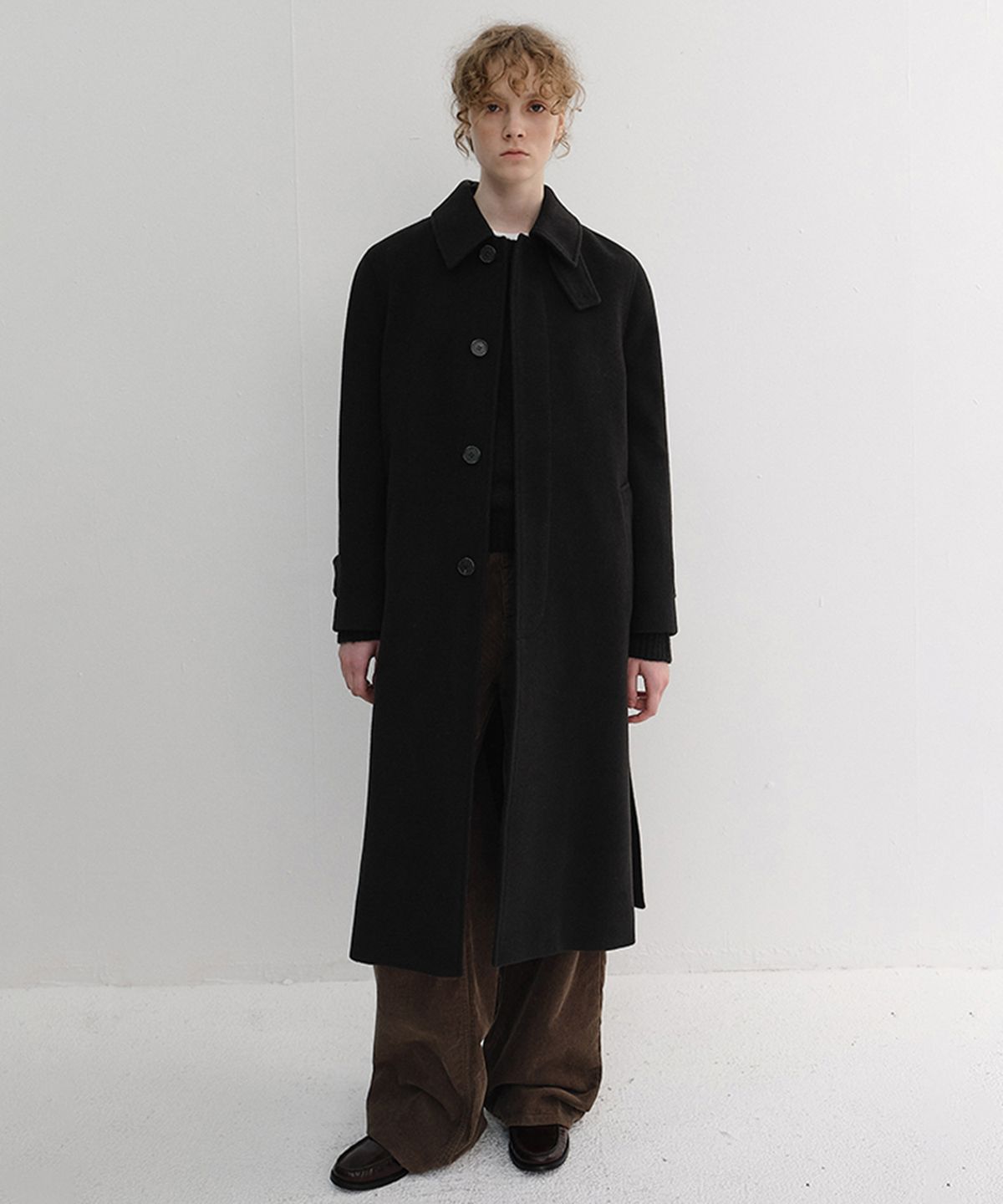던스트(DUNST) UNISEX BELTED CASHMERE MAC COAT_UDCO6D123_BLACK