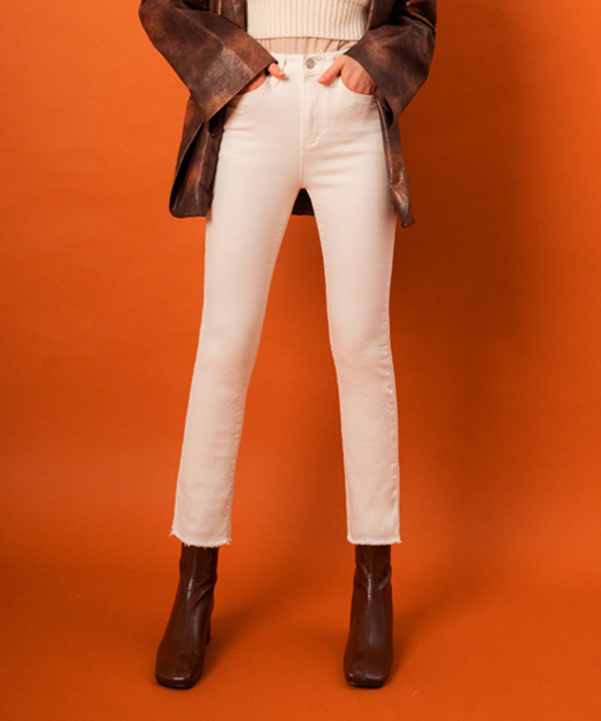 헤인트(HAINT) LIKEN SLIM DENIM PANTS_White