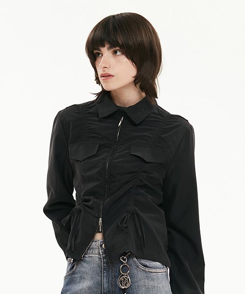 [ KIRSH ]★KIRSH SHIRRING JACKET MUSINSA | KIRSH Kirsh Shirring Jacket [Black]