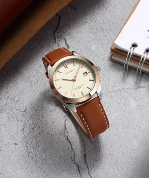 T105L-RIBR 마이다스 캘린더 워치 남성 가죽 밴드 시계