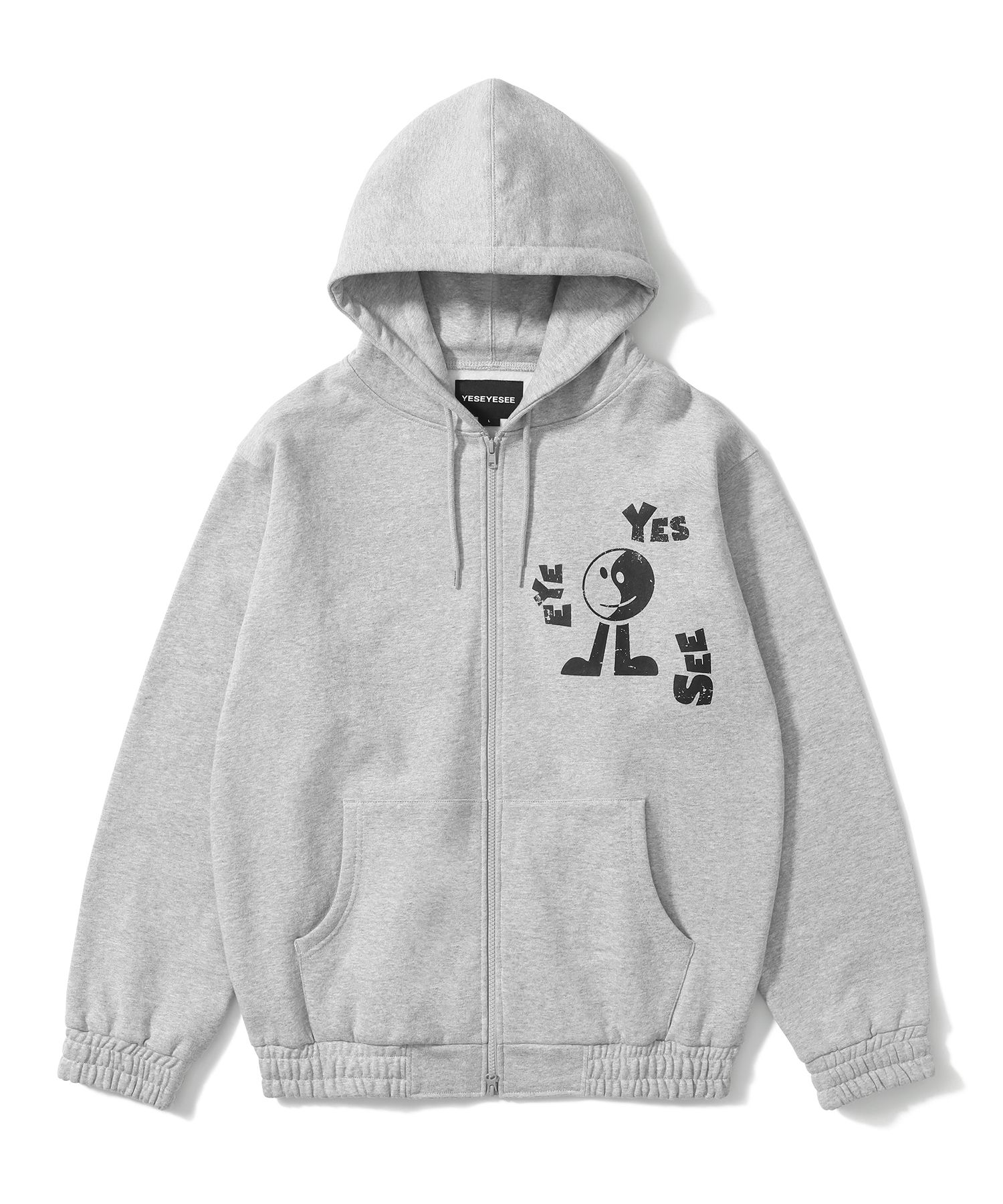 [YESEYESEE] ★Cartoon Zip-up Hoodie MUSINSA | YESEYESEE Cartoon Zip-up Hoodie Gray