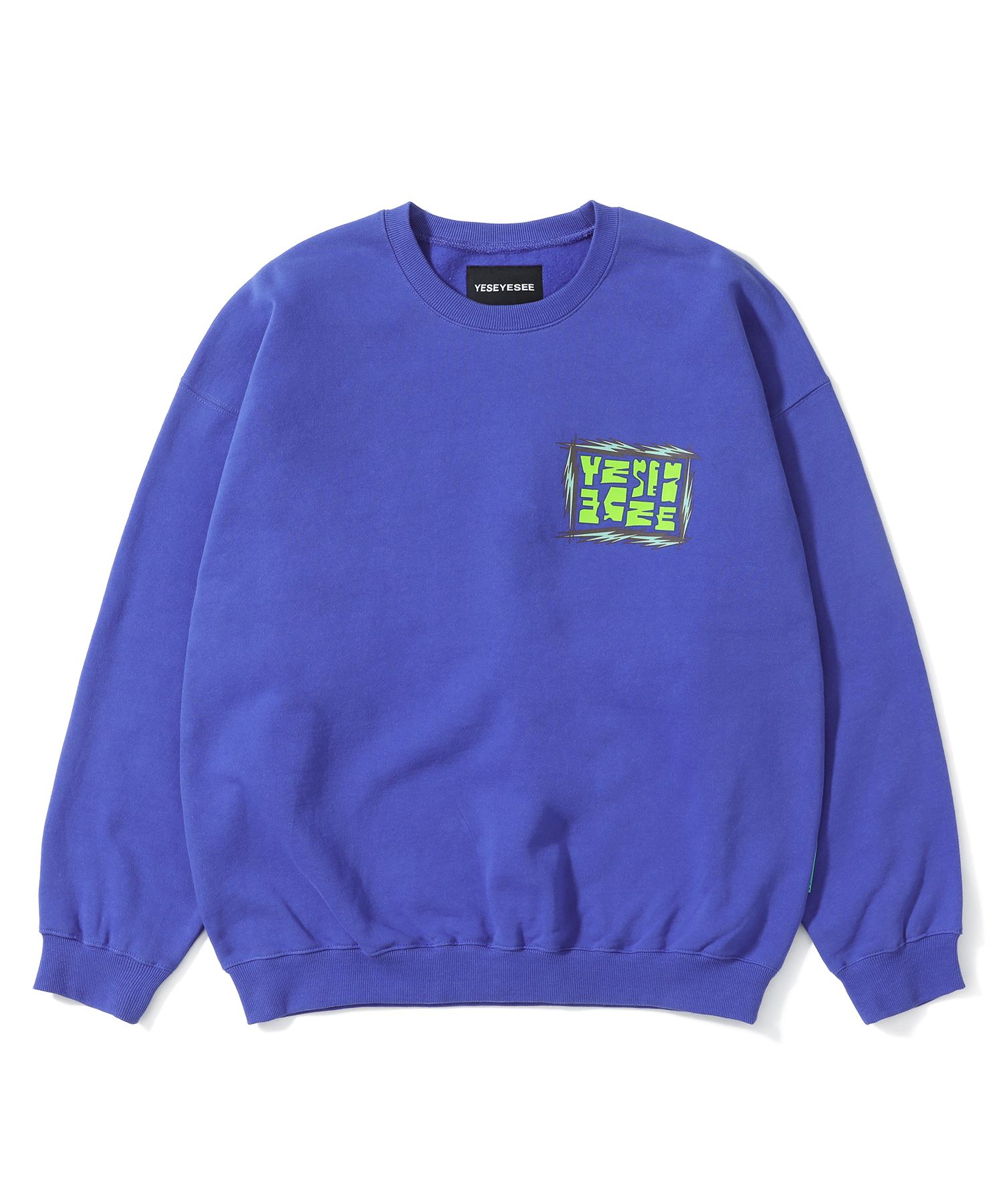 ★2022FW新作★YESEYESEE★Y.E.S Zigzag Sweatshirt MUSINSA | YESEYESEE YES Zigzag Sweatshirt Dazzling Blue