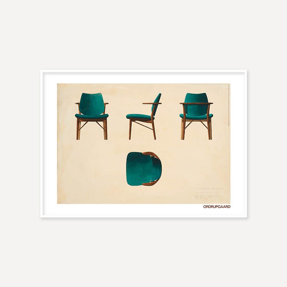 그릿시즌(GREET SEASON) 핀 율 Chair for restaurant at Hotel Richmond, 1965 (액자 포함)