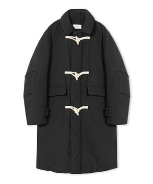 오버핏 2-WAY 더플 롱패딩_블랙