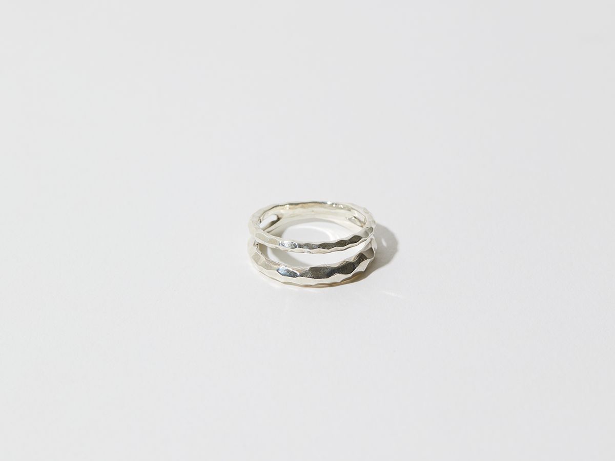 하카블랙스(HAKKABLACKS) Stony Two Line Ring