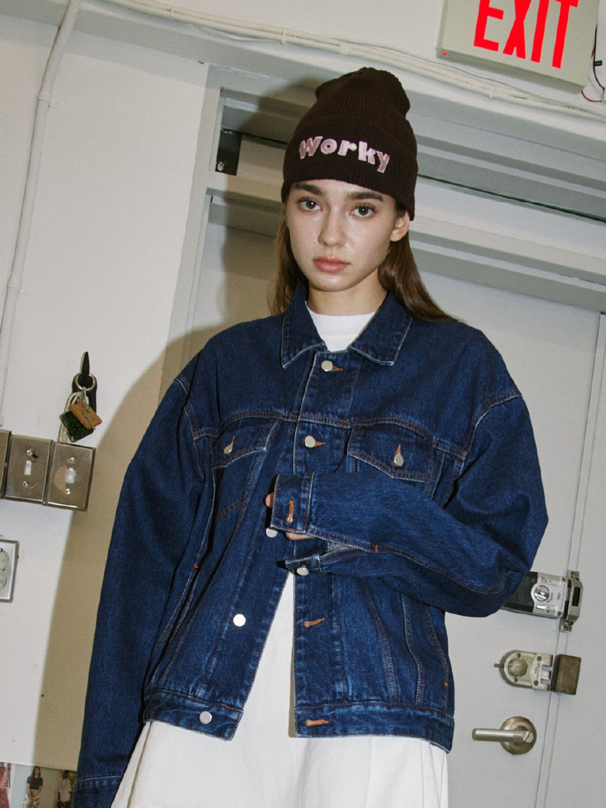 스튜(STHU) Blue Denim Trucker Jacket