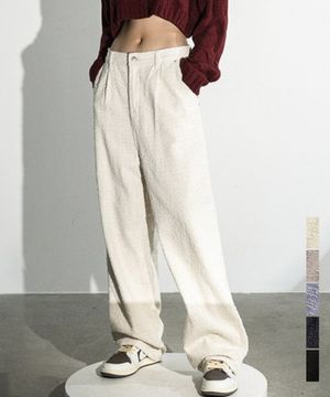 Tweed Pintuck Wide Pants - 5COL