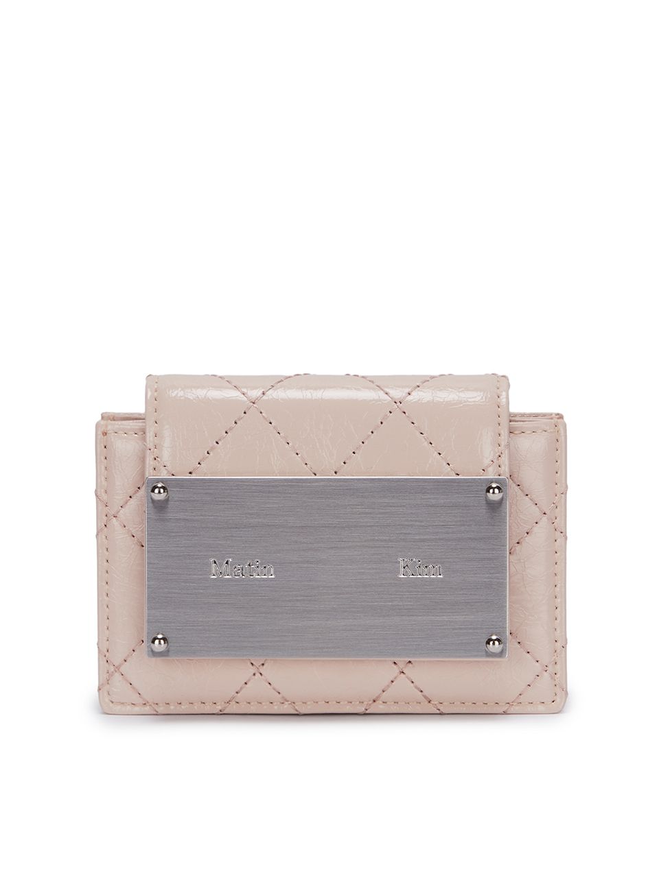 折りたたみ財布 [Matin Kims]QUILTING ACCORDION WALLET - PINK / SLIVER 関税☆送料込み】Martinkim ACCORDION WALLET ミニ財布 (Matin