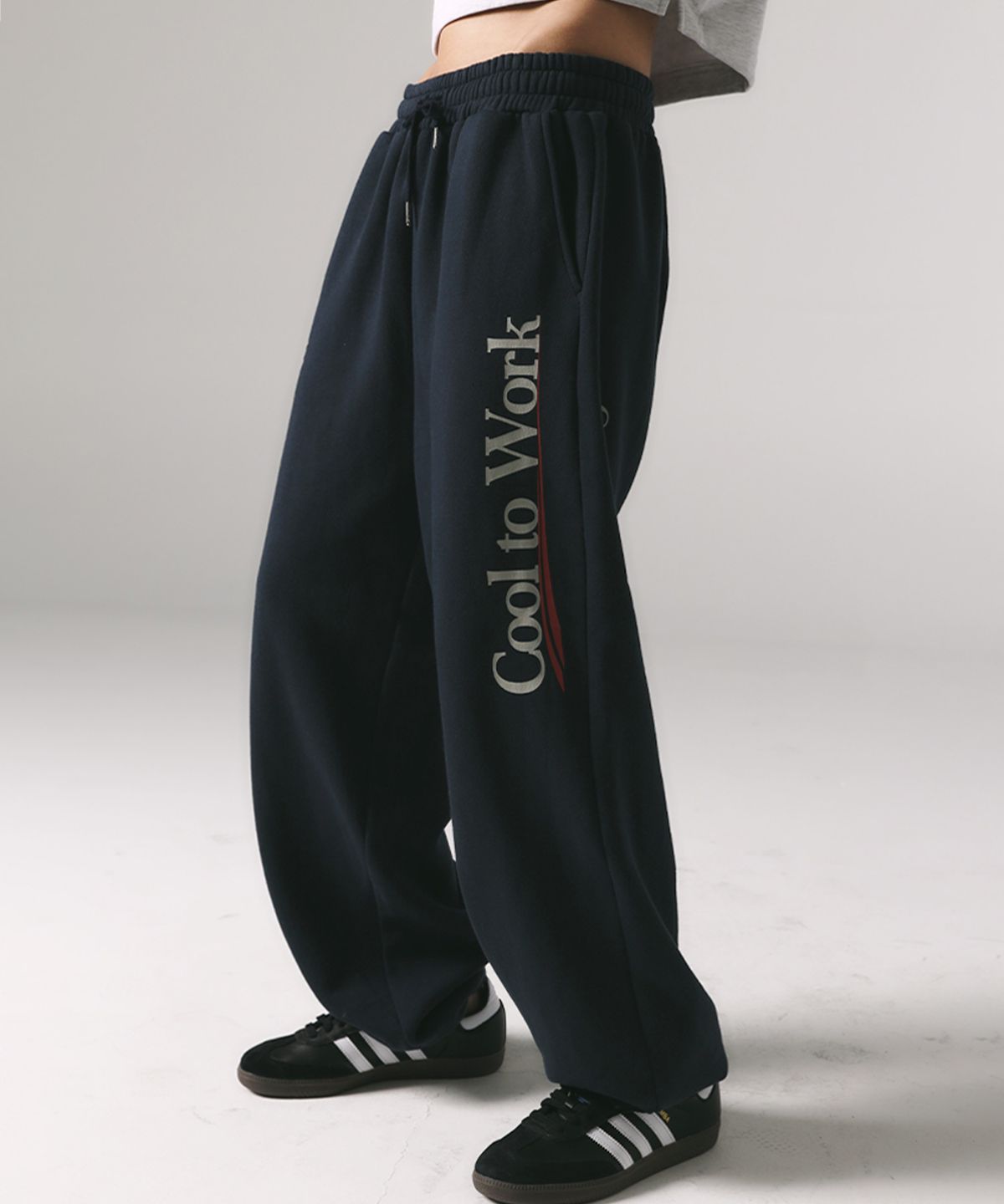 프렌다(PRENDA) COOL TO WORK JOGGER PANTS NAVY