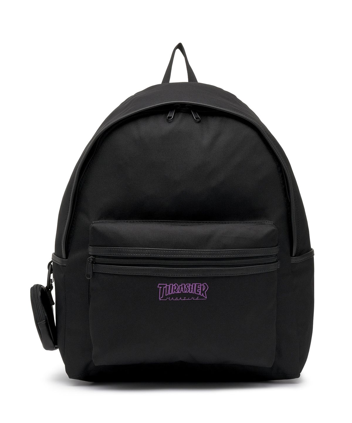 트레셔(THRASHER) 매거진 로고 포켓 백팩 28L 블랙/퍼플