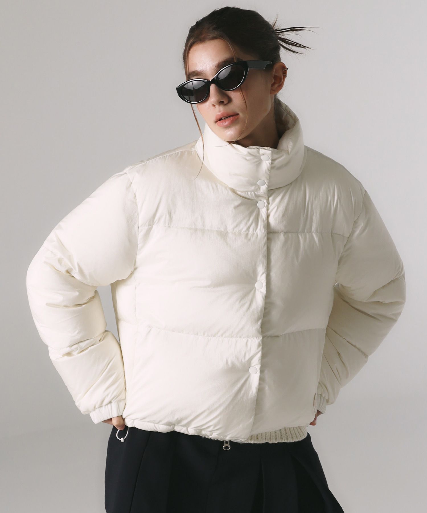 ●PRENDA●NYLON DOWN PADDING ショートダウン 韓国発 人気 MUSINSA公式 | PRENDA NYLON DOWN PADDING WHITE