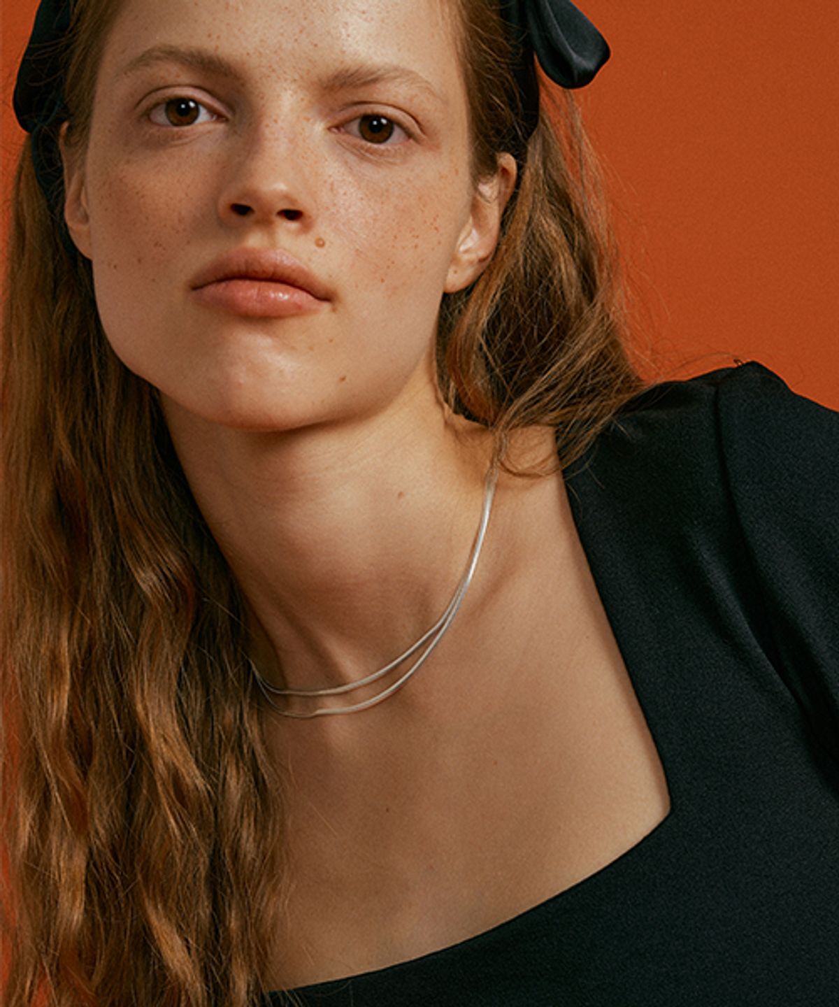 엑스피어(XPIER) Snake ITARY chain silver Necklce[2size]