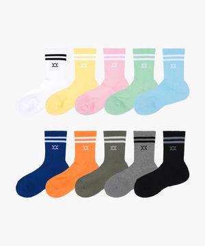 얼라인 더블 쿠션 오버 크루 삭스 [10color]