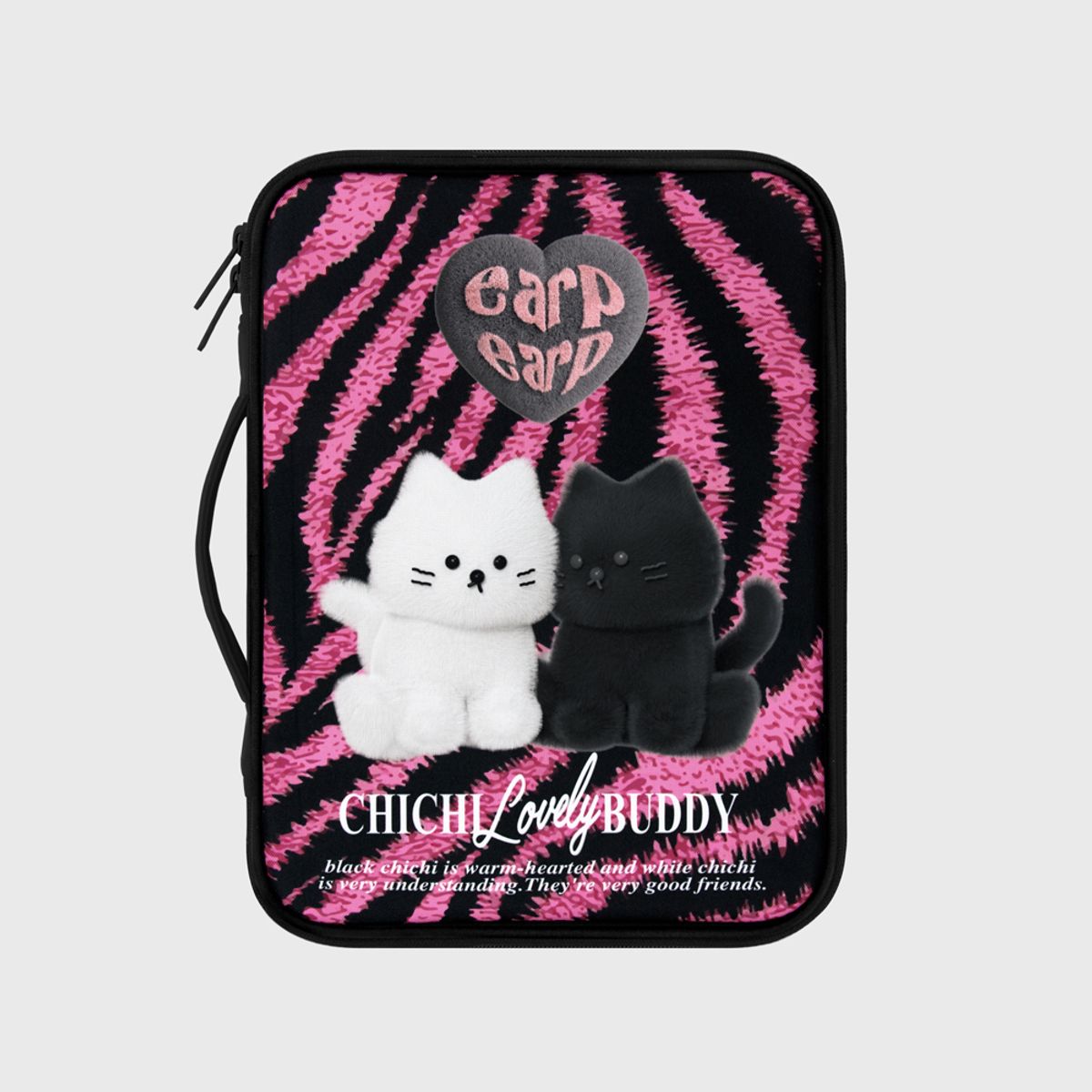 어프어프(EARPEARP) ZEBRA PATTERN CHICHI-PINK(11인치 북파우치)
