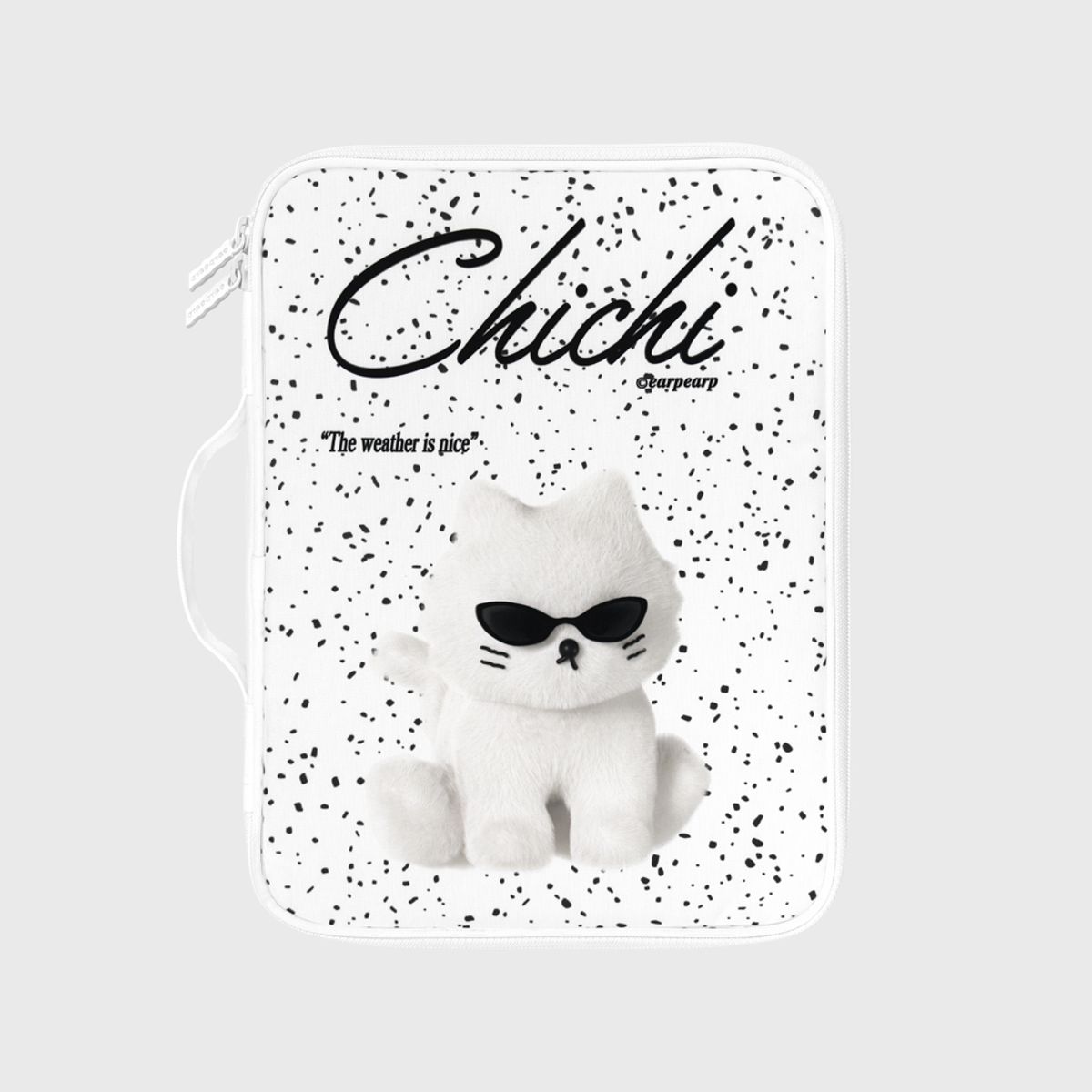 어프어프(EARPEARP) THE SUNGLASSES CHICHI-WHITE(11인치 북파우치)