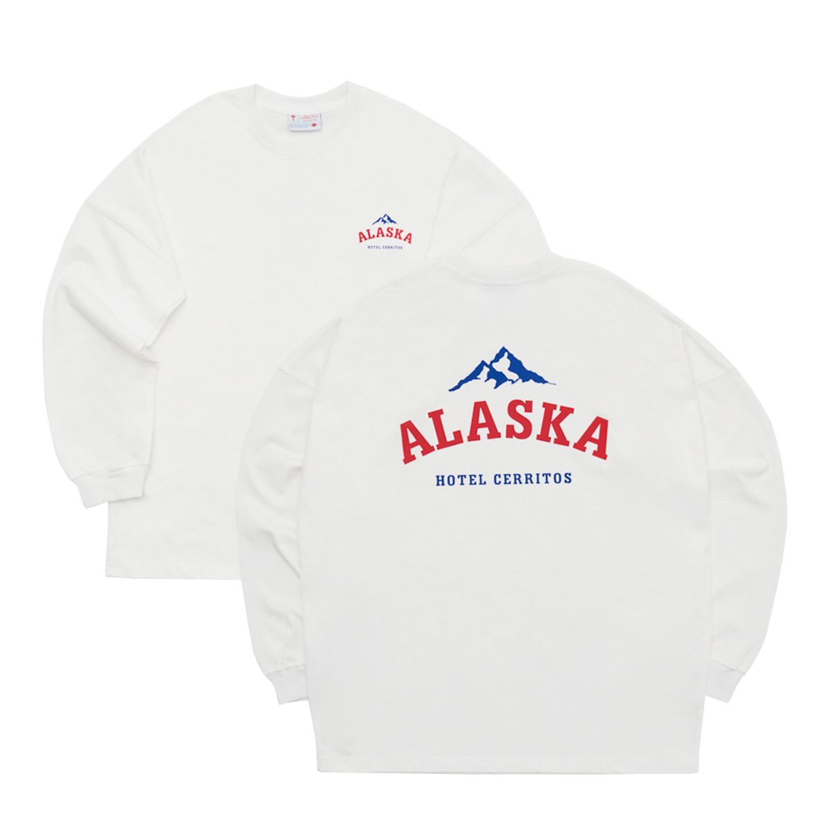 호텔세리토스(HOTEL CERRITOS) Alaska Mini Mountain Long Sleeve T-Shirt [White]