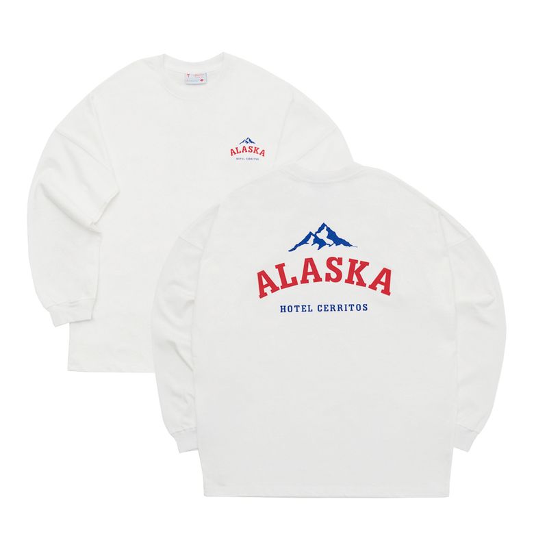 Alaska Mini Mountain Long Sleeve T-Shirt [White]