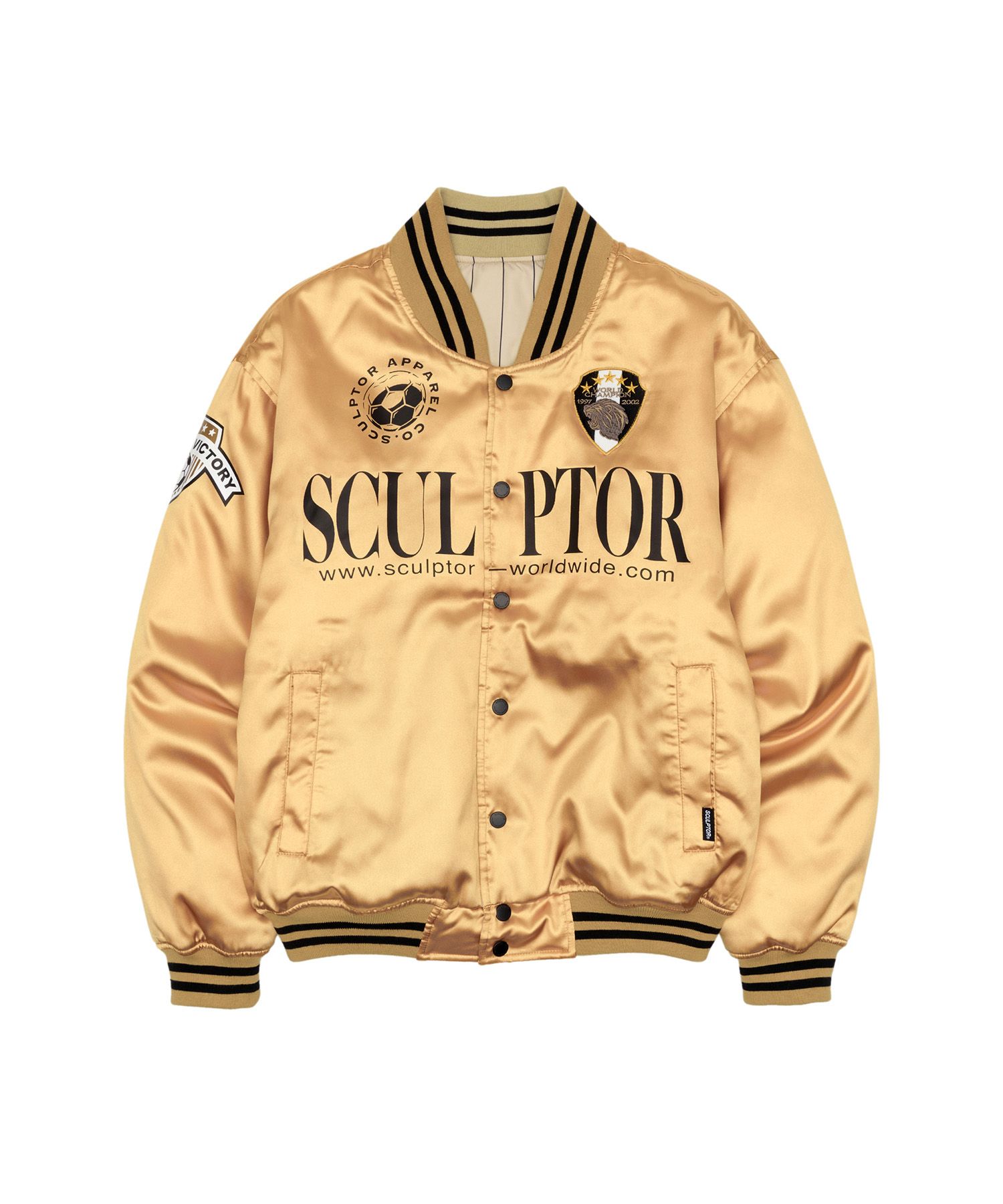 ★SCULPTOR★ Sports Reversible Stadium Jacket BeigeGold SC22 MUSINSA | SCULPTOR Sports Reversible Stadium Jacket Beige/Gold