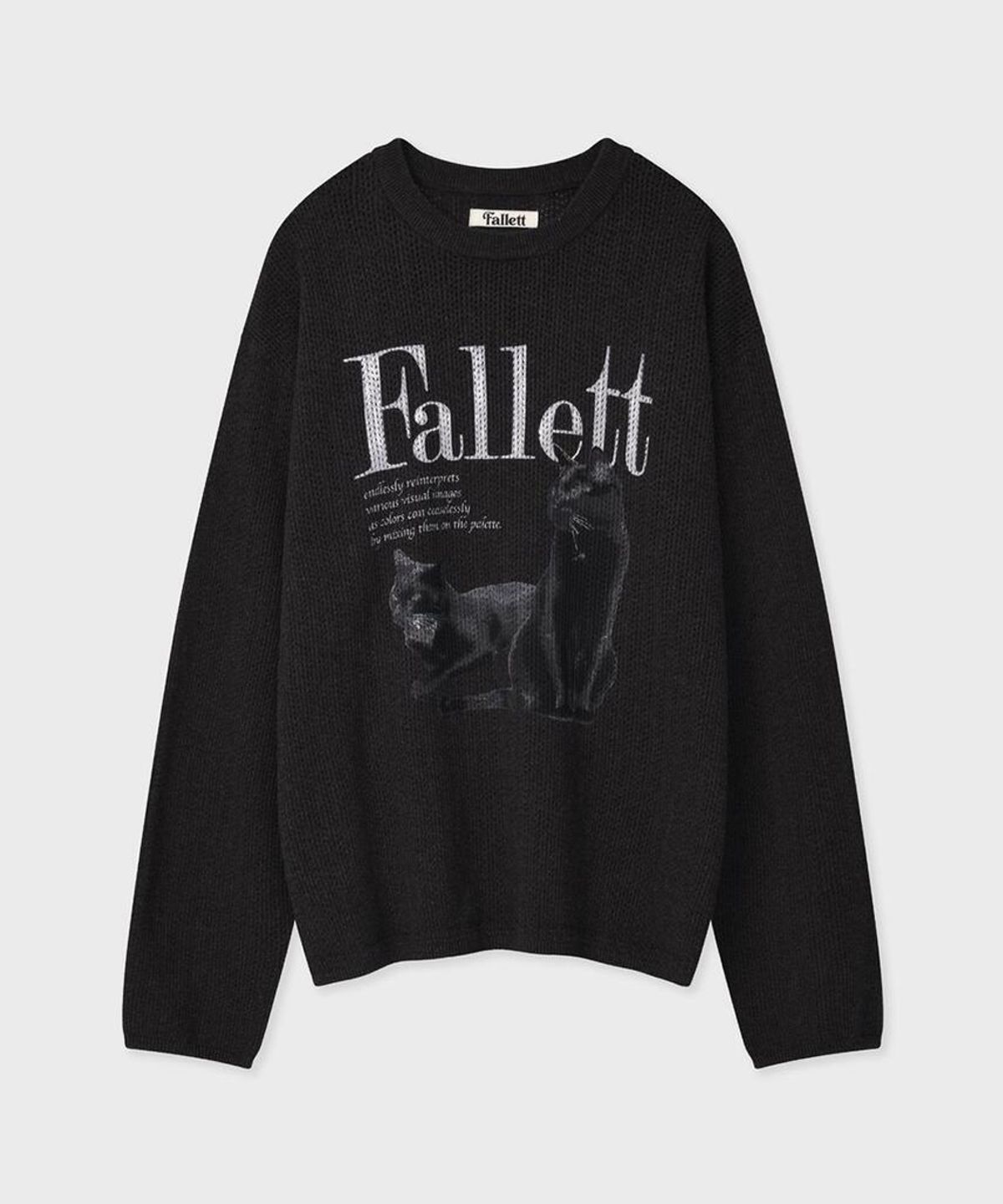 팔렛(FALLETT) 듀스 네로 스카시 니트 차콜