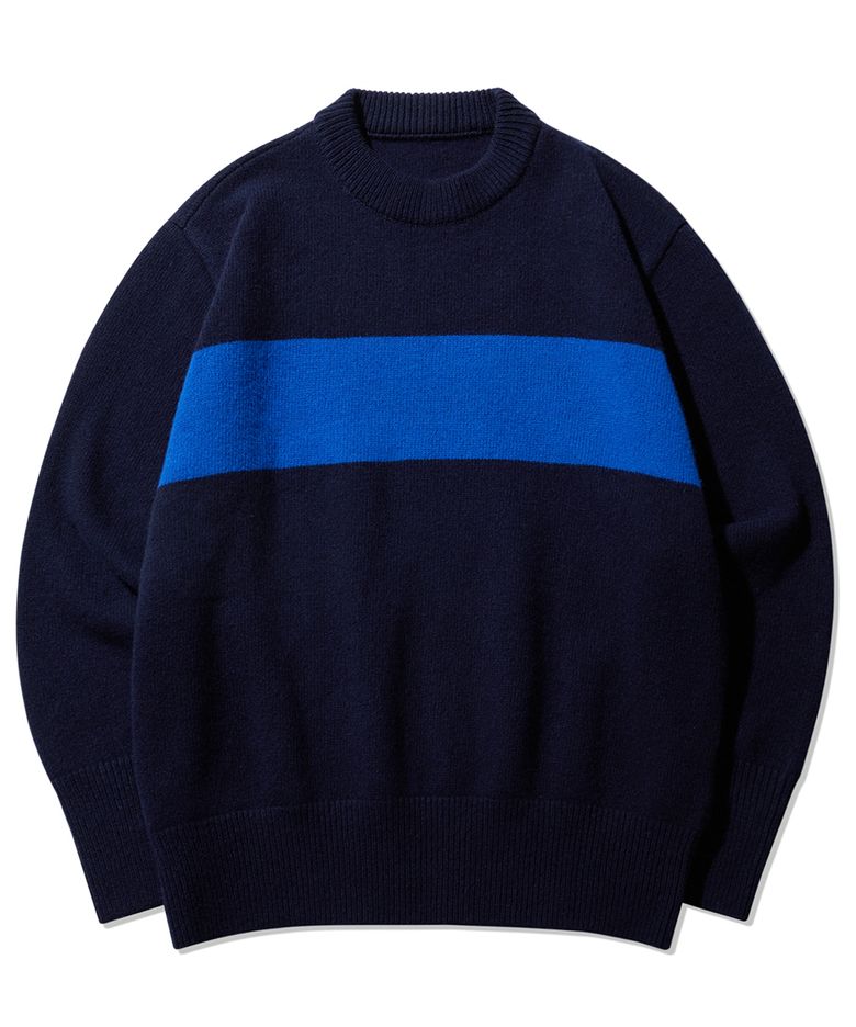 FISHERMAN WOOL SWEATER NAVY