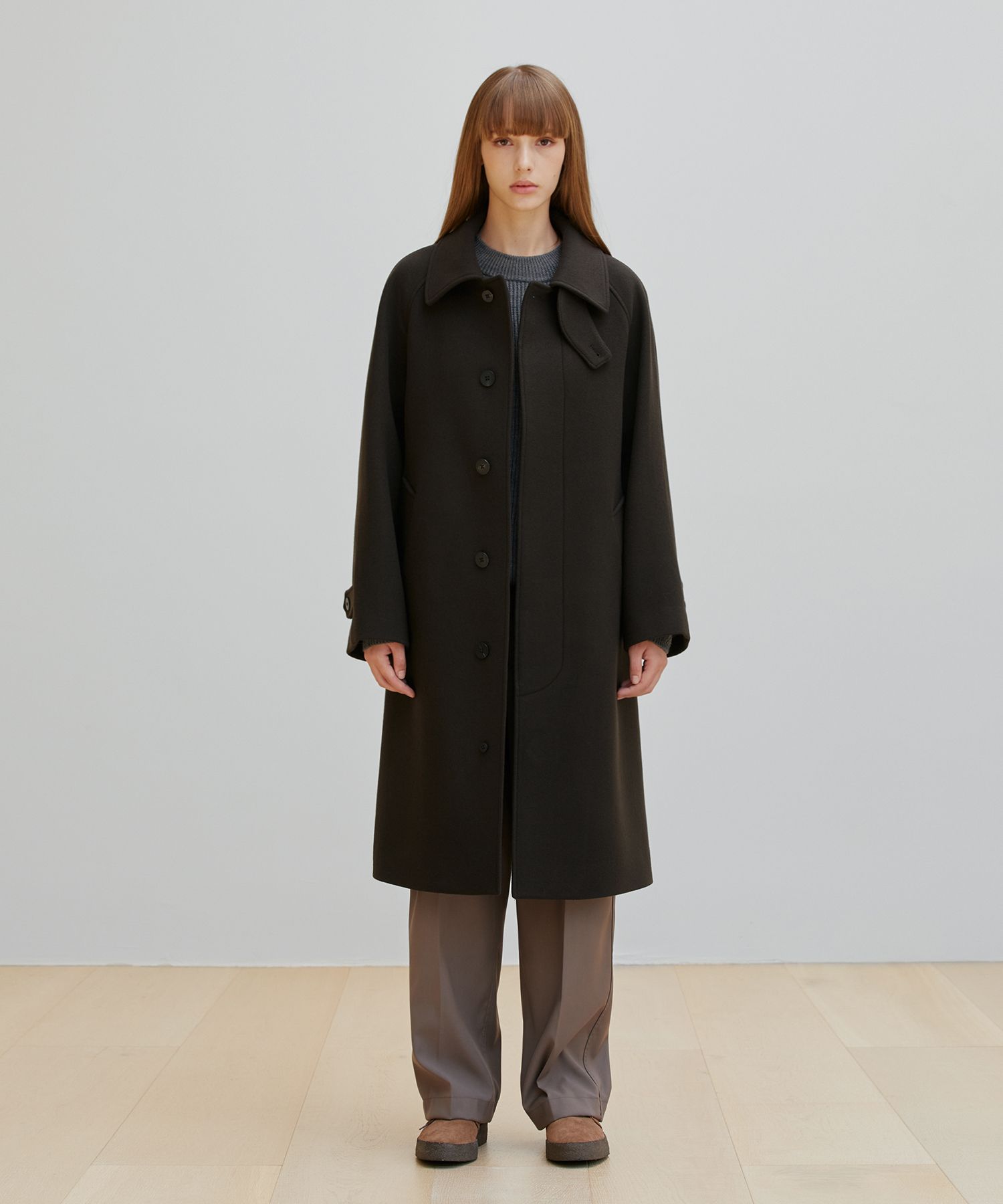 ANOTHER OFFICE Voyager Balmacaan Coat 3紺