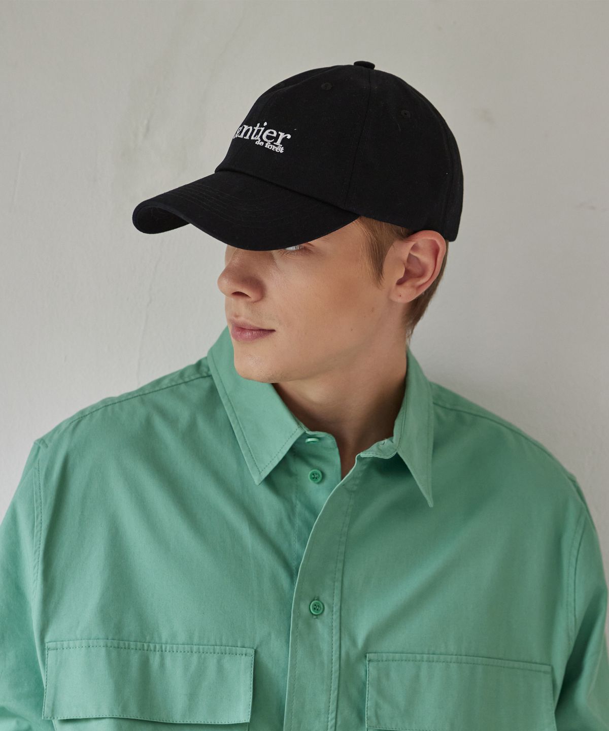 센티에르(SENTIER) 시그니처 레터링 볼캡(블랙)
