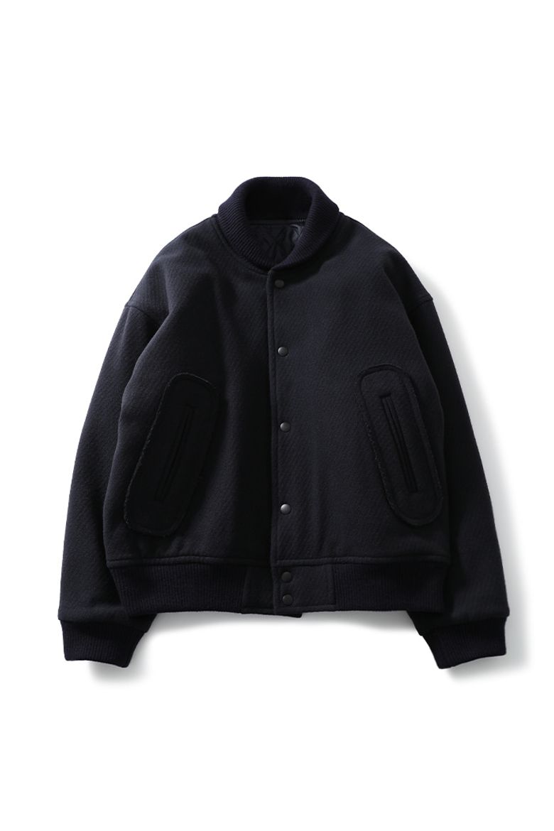 Header Stadium Twill Wool Jacket Navy