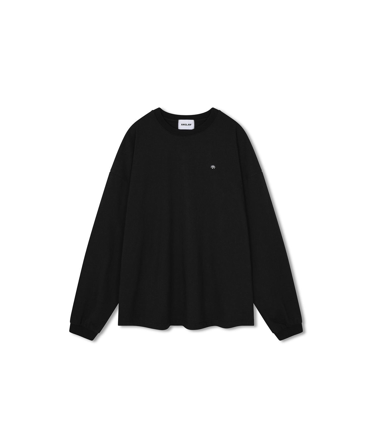 MUSINSA | ANGLAN Layered Basic Trim Long Sleeve - Black