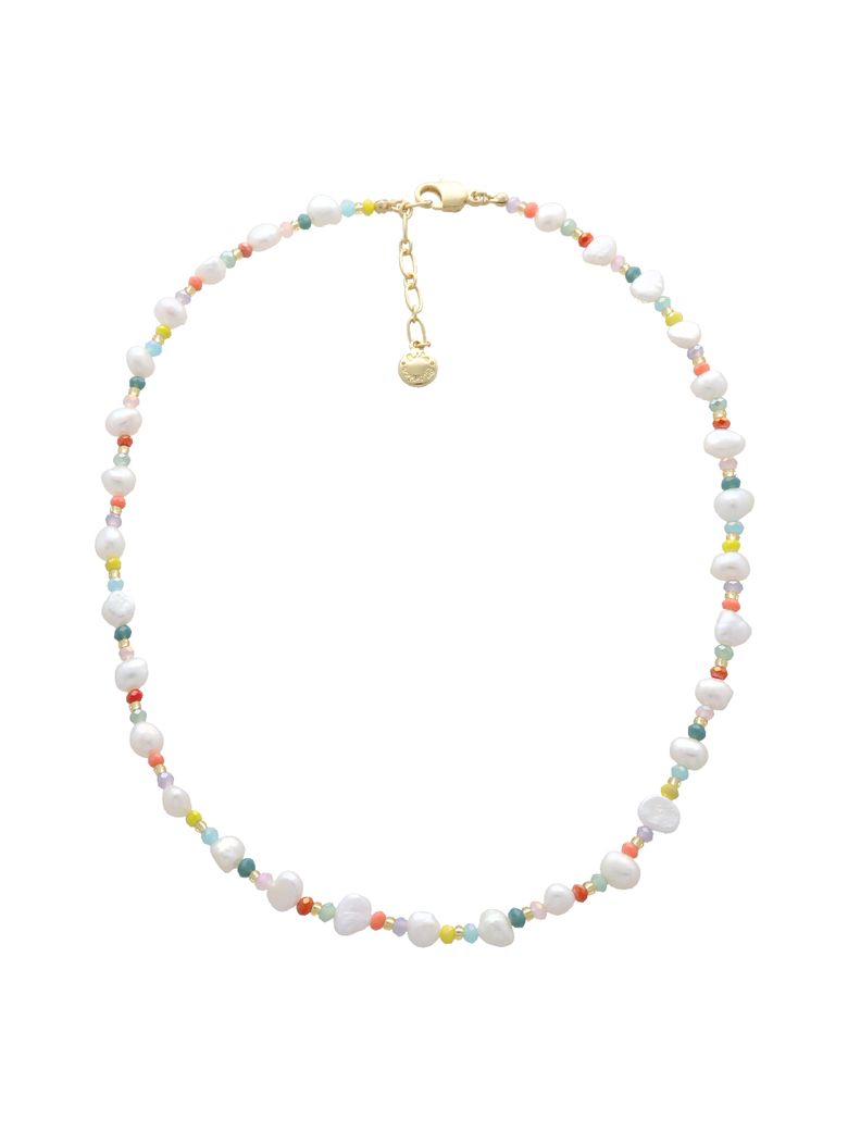 VIVID BEAD PEARL NECKLACE L