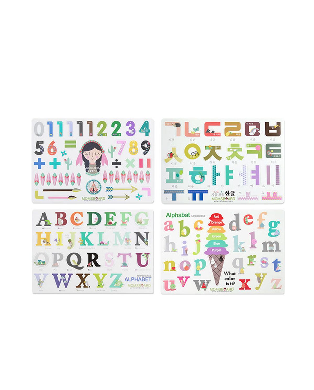 맘스보드(MOMSBOARD) 맘스 문자자석놀이 (4종 택1)