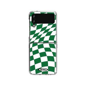 갤럭시 Z플립 젤하드 폰케이스 체크보드 그린