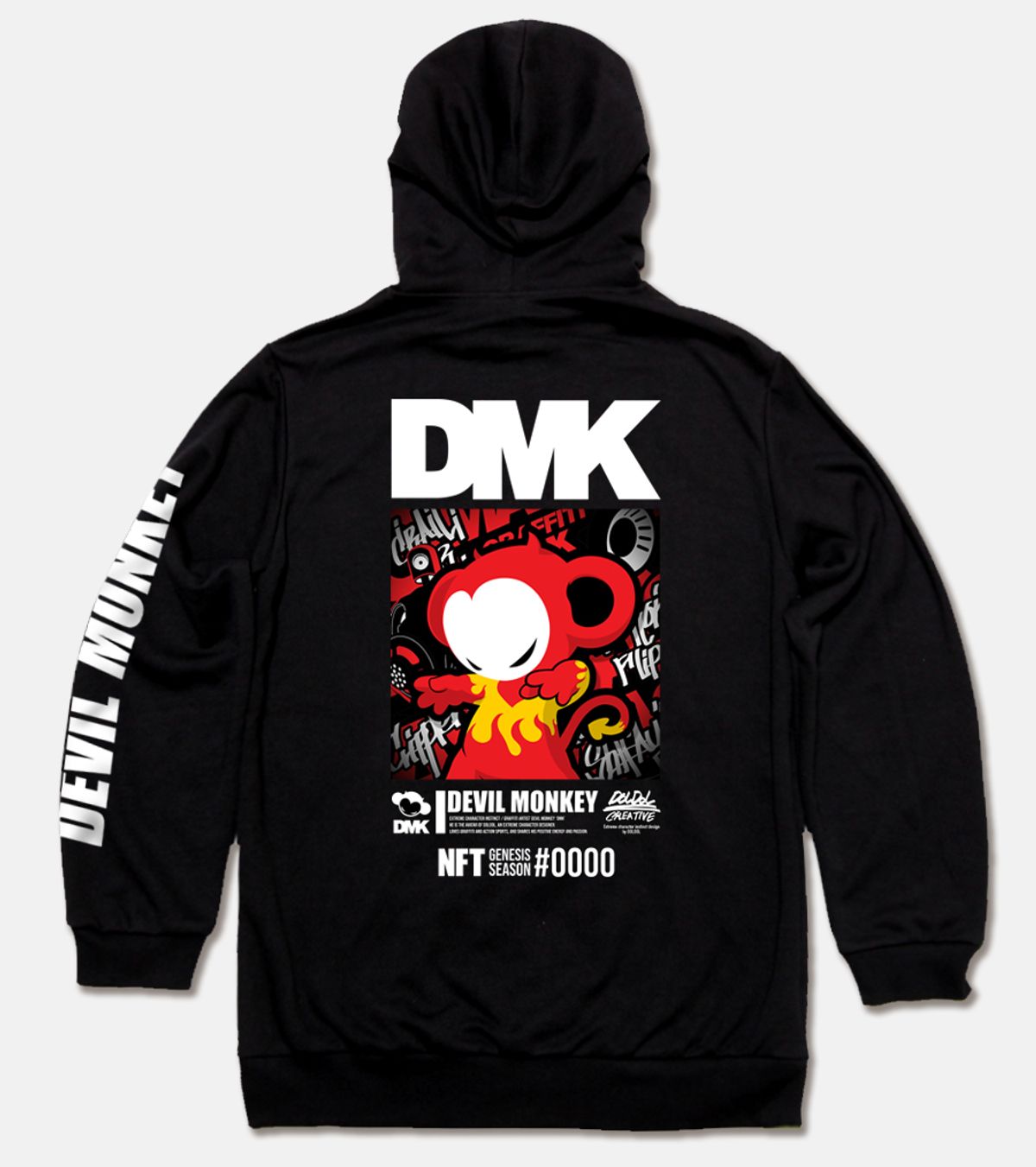 돌돌(DOLDOL) DMK_HOODY_136 그래피티 아티스트 데빌몽키 DMK NFT캐릭터 후드티 후디 후드